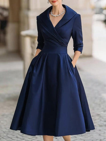 Lea™ - Elegantes Midikleid mit Dezentem Glanz