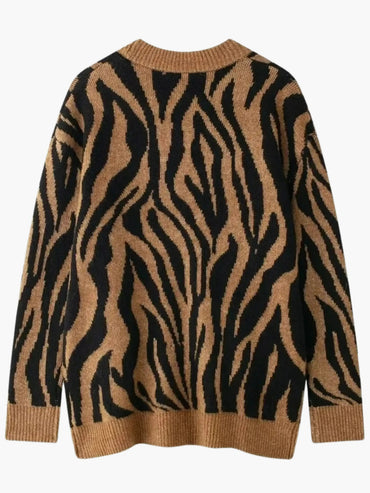 Berta | Zebra gestreiftes Strickzeug für Frauen