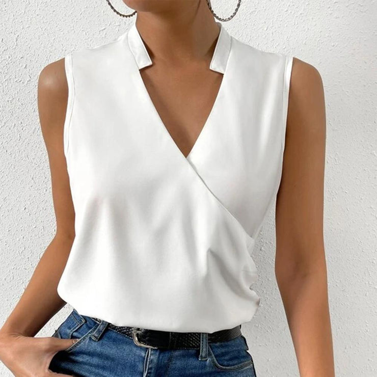Elegantes ärmelloses einfarbiges Top