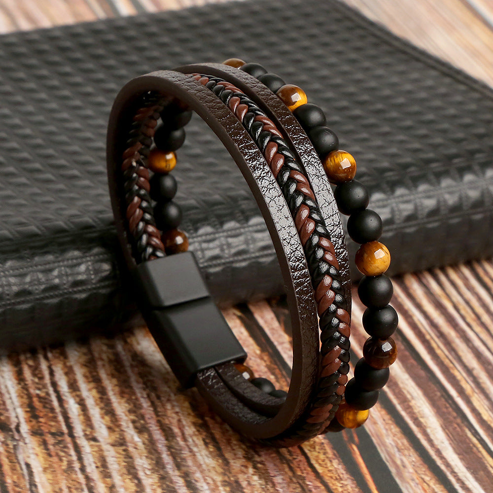 Lucas - Elegantes Lederarmband-Set für den modernen Mann