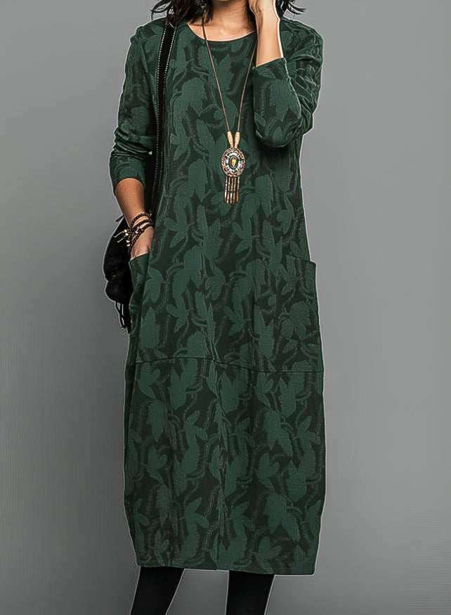 Cassie | Lässiges Winterkleid mit Rundhalsausschnitt
