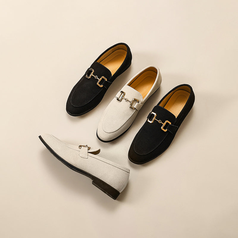 Elegante Business-Loafer mit goldener Schnalle – Klassischer Komfort für stilvolle Anlässe