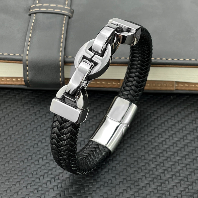 Vince - Robustes Vintage-Lederarmband für den modernen Mann