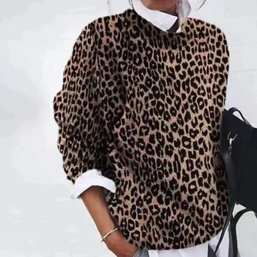 Olive - Stylischer geblümter Pullover für einen eleganten Look