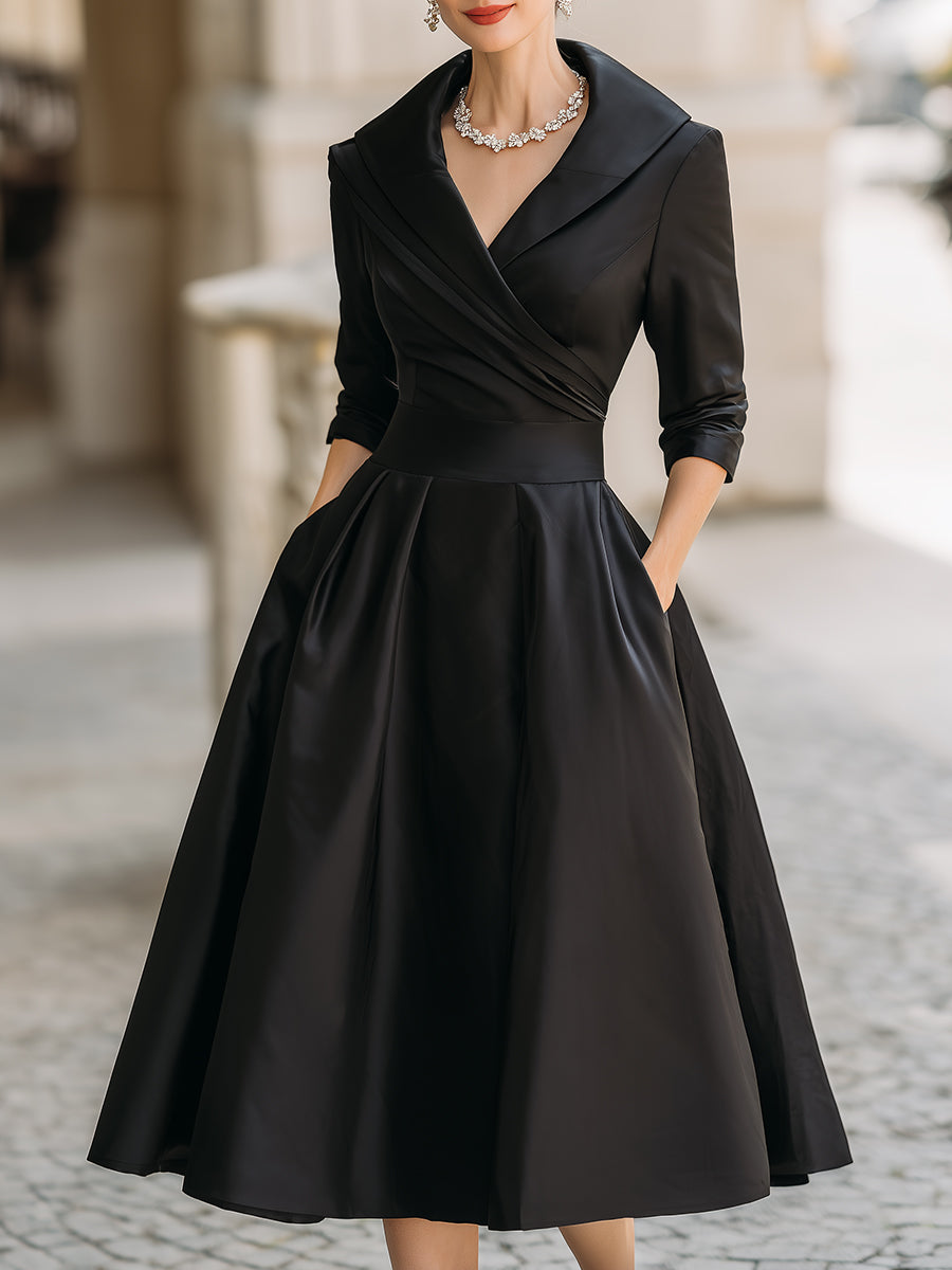 Lea™ - Elegantes Midikleid mit Dezentem Glanz