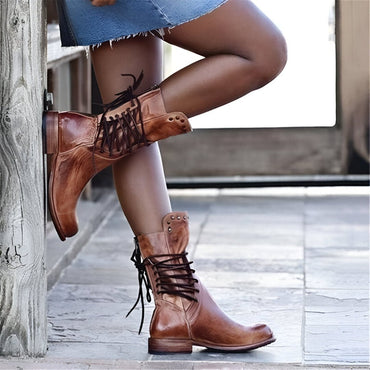 Audrey™ - Lederstiefel mit Schnürung für Damen