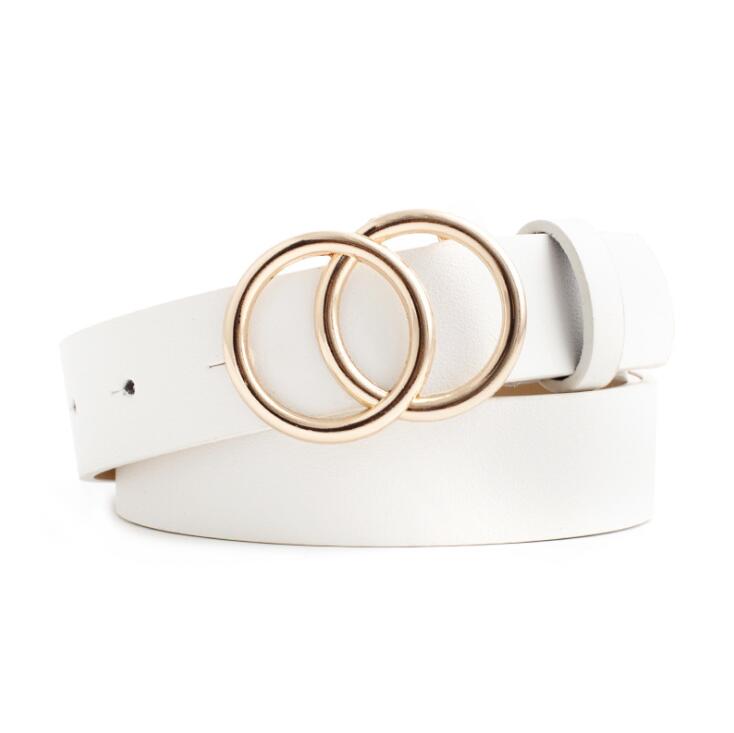 Schicker Aria Damen Ledergürtel mit modischer O-Ring-Schnalle