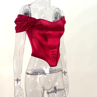 Madonna | Elegantes Fischgräten-Korsett-Top