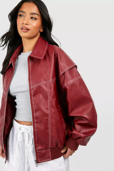 Pauline™ - Übergrößen-Lederjacke