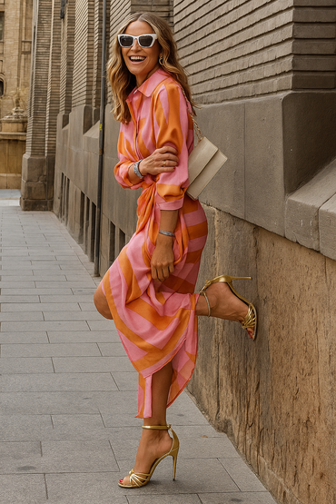 Louisa | Sommerkleid mit Wickel und Kragen