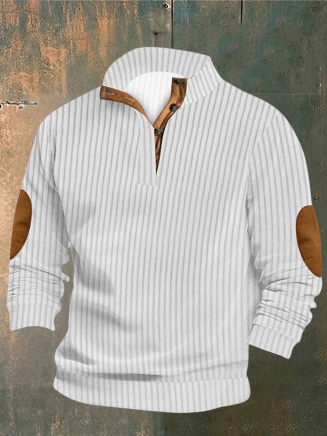 COOPER - RIPPED SWEATER MIT HOHEM KRAGEN