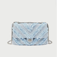 Macy - Elegante hellblaue Denim-Umhängetasche für Damen