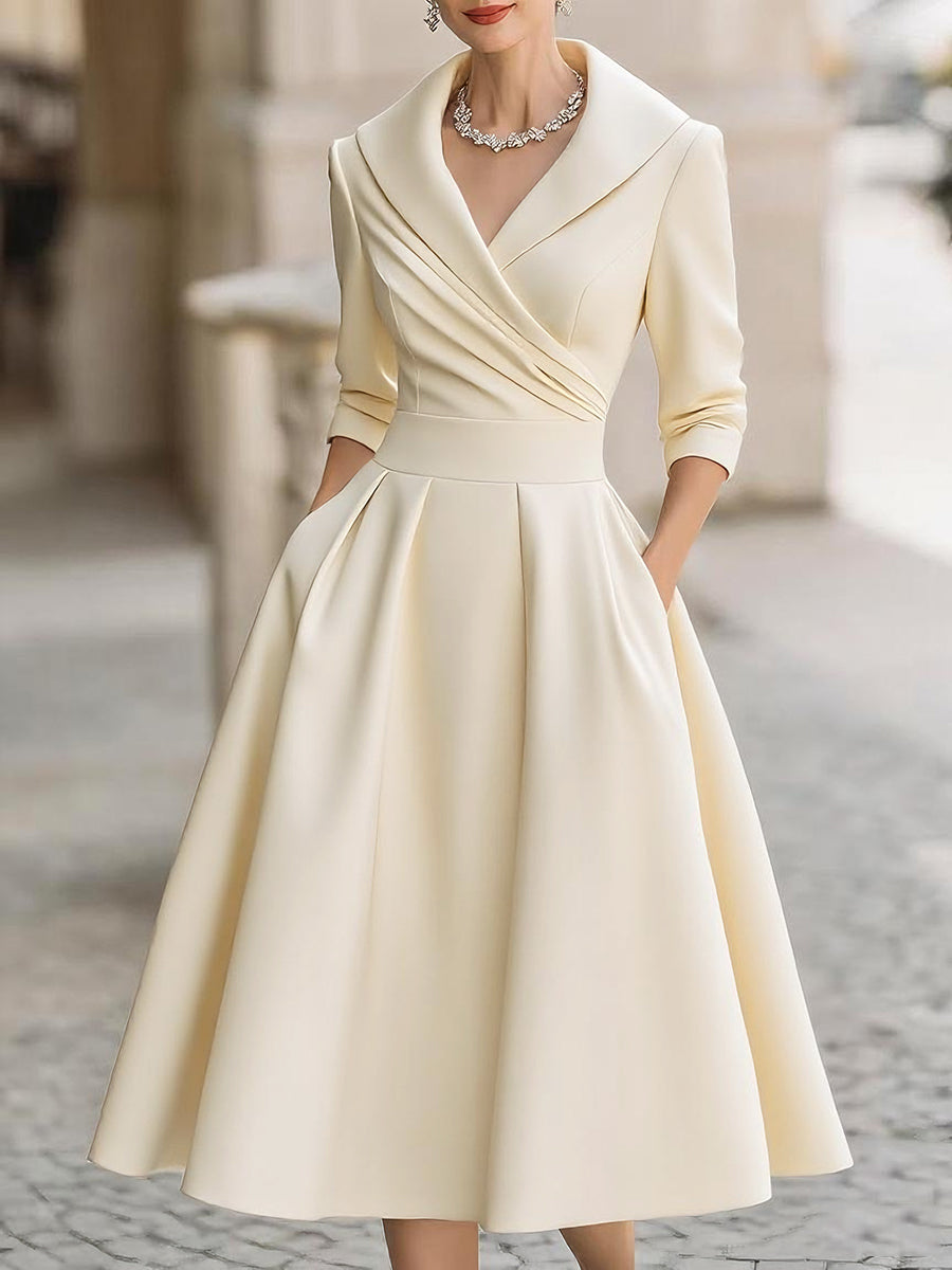 Lea™ - Elegantes Midikleid mit Dezentem Glanz