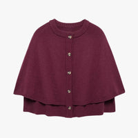 Chloë | Strick-Cape mit Knöpfen und Gestuftem Saum
