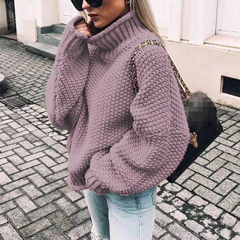 Pullover mit halbhohem Kragen