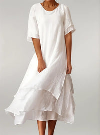 einfarbiges Maxikleid