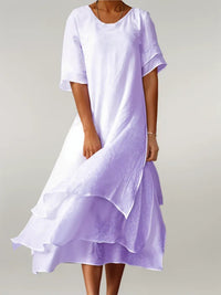 einfarbiges Maxikleid