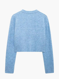 Milena | Verkürzter Strick-Cardigan mit Knopfleisten-Design