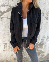Renate™ | Cord-Kapuzenjacke mit Reißverschluss