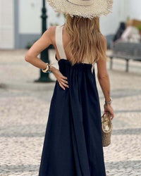 Salve™ - Elegantes Kleid mit Kontrastfarbe