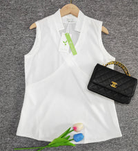 Elegantes ärmelloses einfarbiges Top