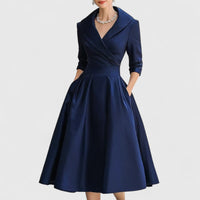 Rosalie | Elegante midi-jurk met een subtiele glans