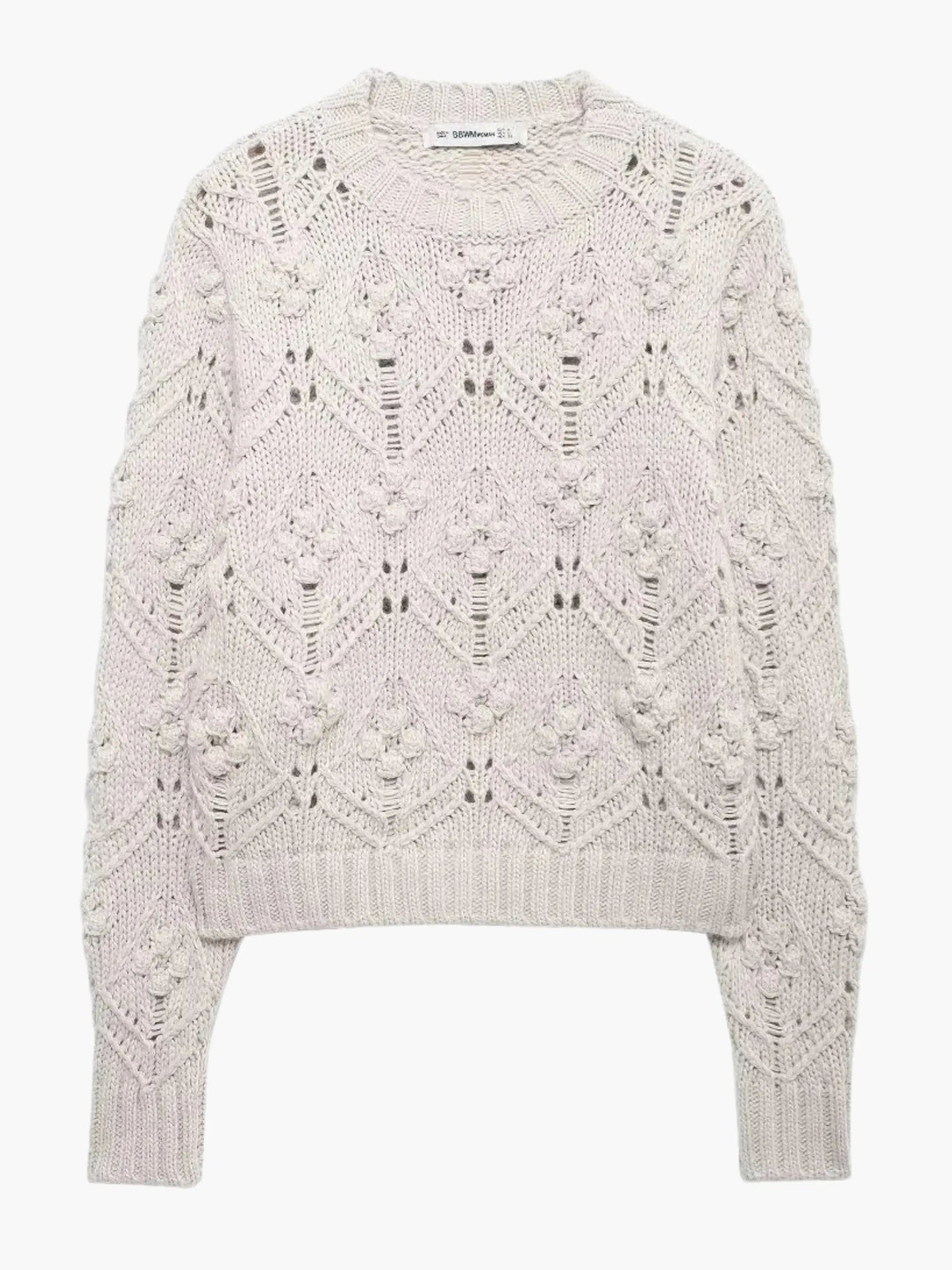 Delia | Modischer Damenpullover aus Zopfmuster