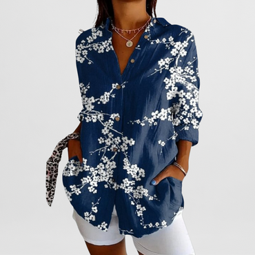 Hilda | Elegante Vintage-Bluse mit Blumenmuster