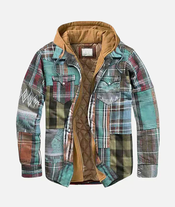 Andrea™ | Stylische Patchwork Karo Jacke