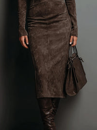 Giada | Midikleid aus Wildleder