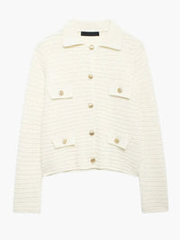 Ivonne | Texturierte Strickjacke mit Knopfleiste
