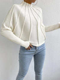 Kaschmir-Strickpullover mit Fledermausärmeln
