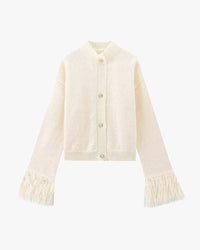 Manon | Strickjacke mit Knöpfen und Federärmeln