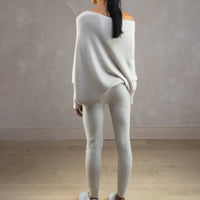 Asymmetrisch drapierter Pullover
