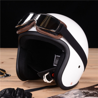 Luke - Retro Chic Vegan Leder Motorradbrille für Herbst in Unisex Surplus