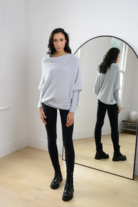 Asymmetrisch Drapierter Pullover