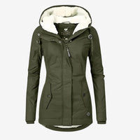 Beate - Wasserdichte Lange Jacke mit Kapuze und Futter
