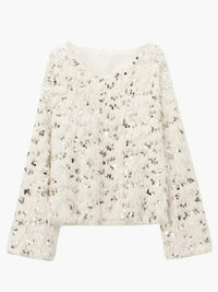 Wilhelmine | Glamouröser Glitzer-Strickpullover für Damen