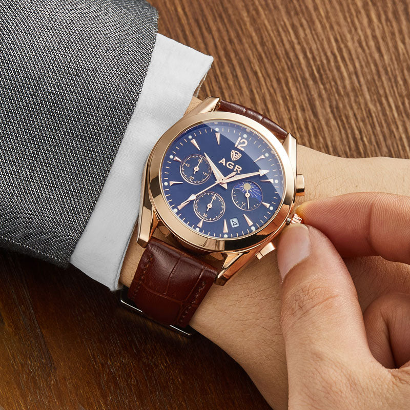 Luxus-Uhr mit handgefertigem Armband