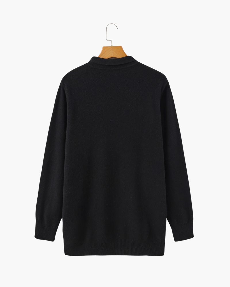 Bennett | Luxuriöser Herren Kaschmirpullover mit Polokragen & Knopfleiste