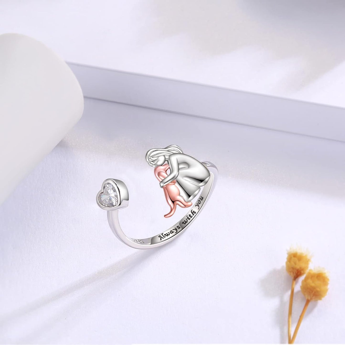 Anne™| Ring „Mädchen und Hund“