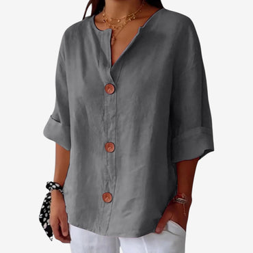 Clara™ | Leinenbluse Casual