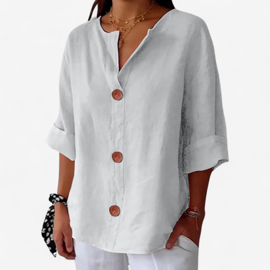 Clara™ | Leinenbluse Casual