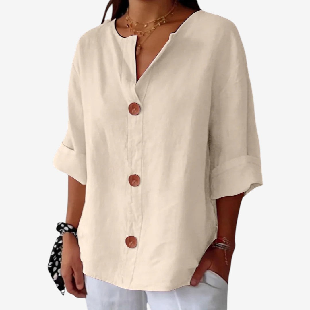 Clara™ | Leinenbluse Casual
