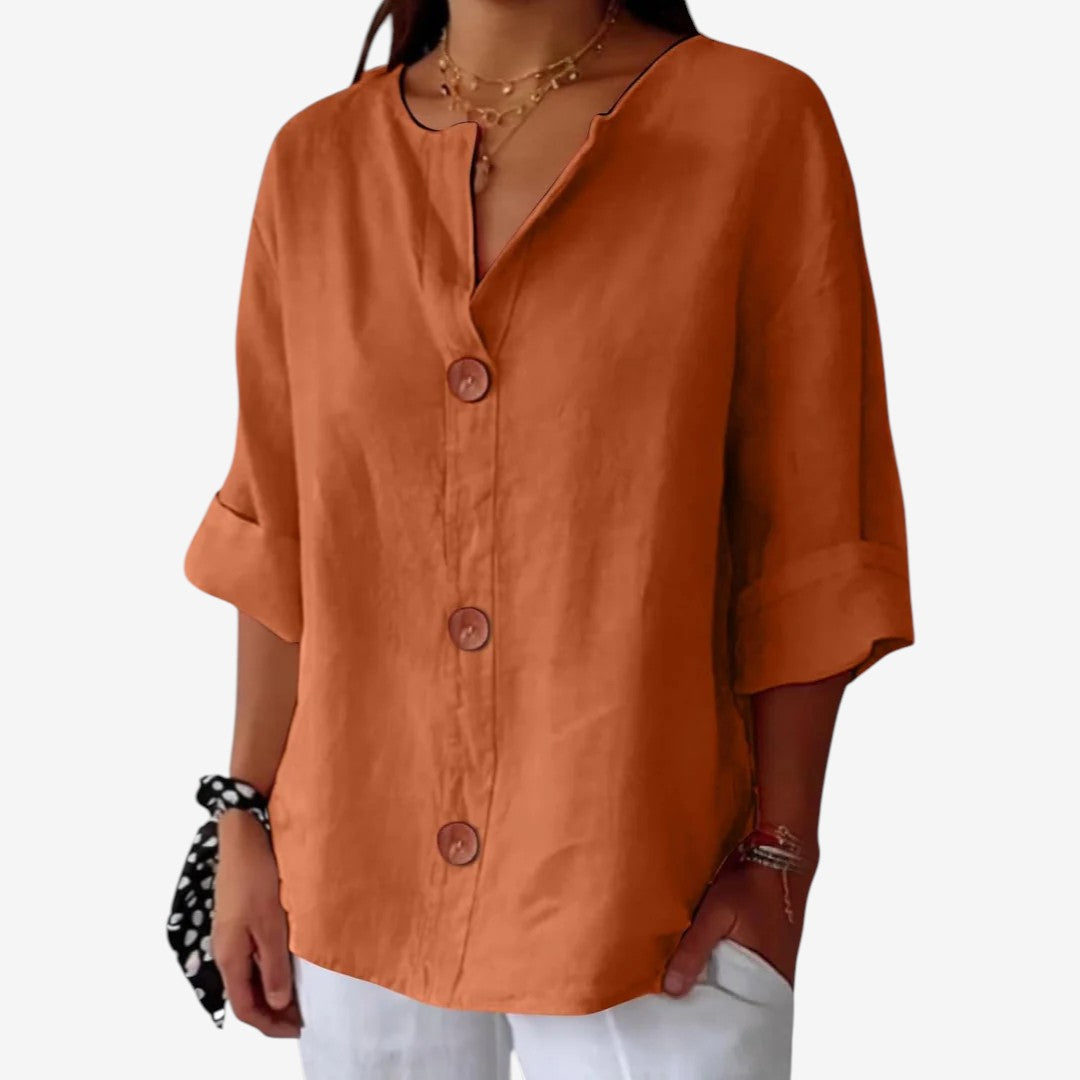 Clara™ | Leinenbluse Casual