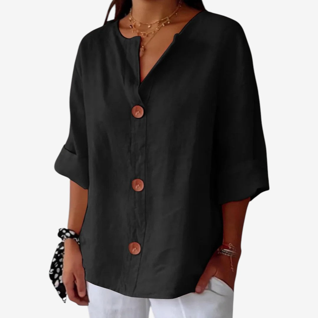 Clara™ | Leinenbluse Casual