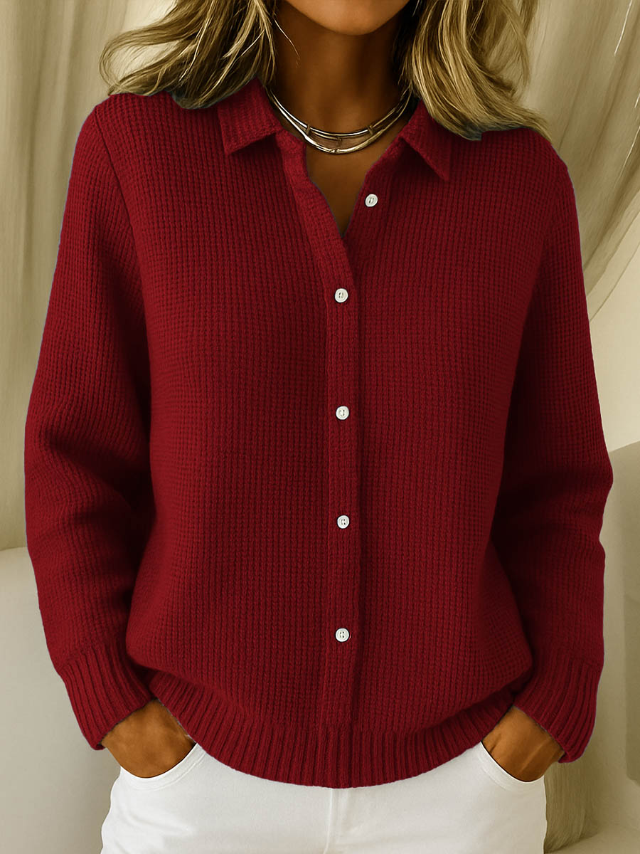 Elena | Klassischer Cardigan aus weichem Strick