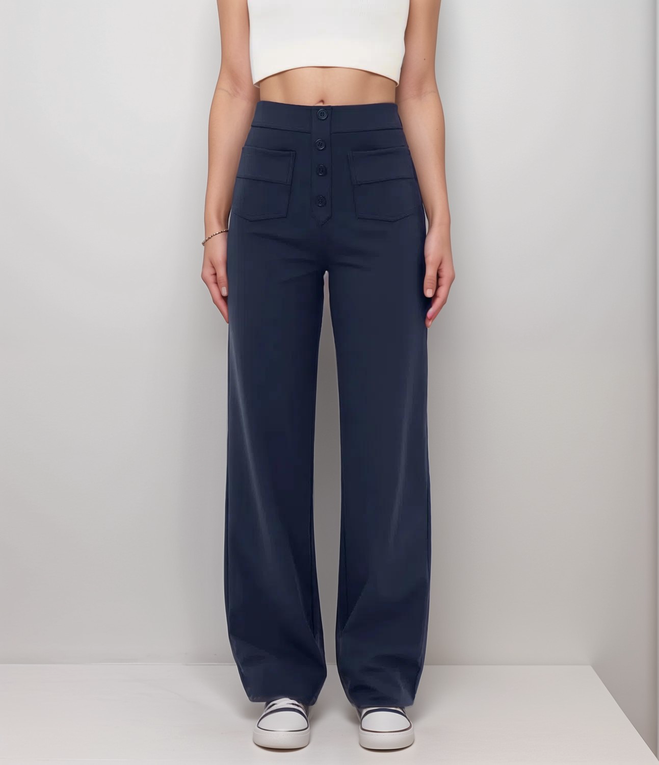 Nina | Elastische Hose mit hoher Taille
