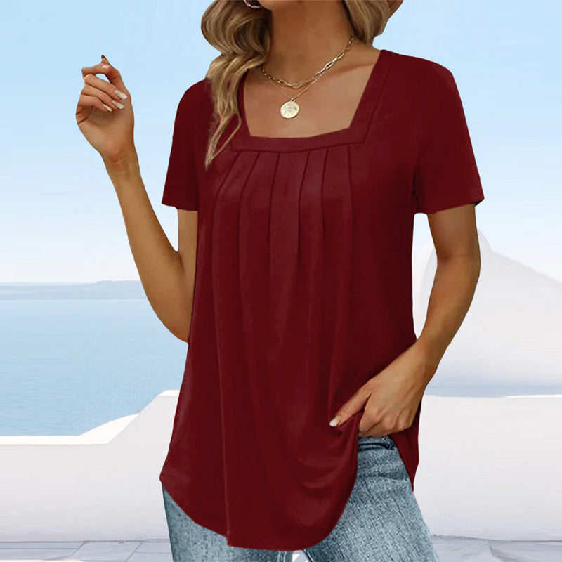 Nami | Fließende Bluse mit Karree-Ausschnitt