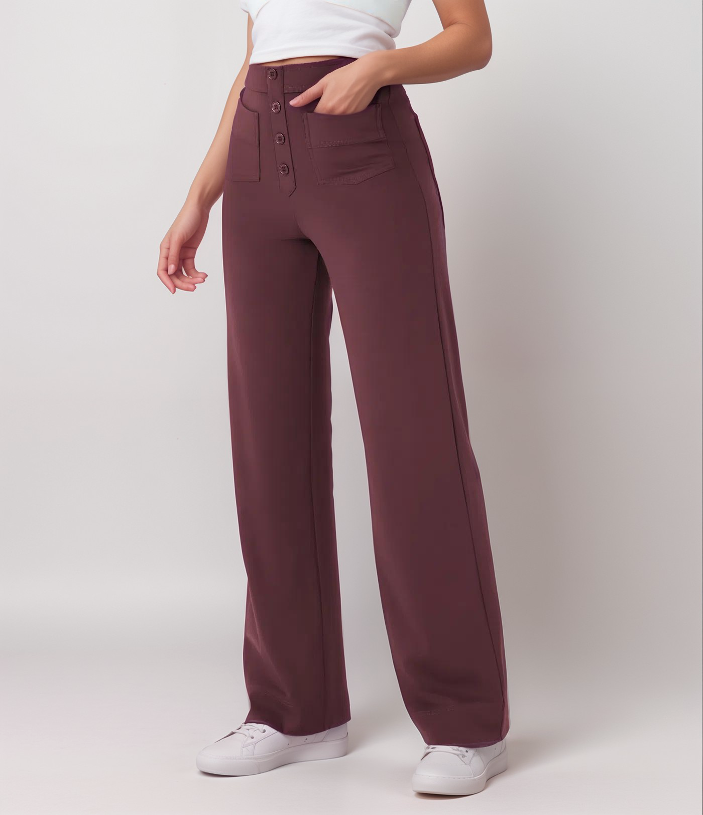 Nina | Elastische Hose mit hoher Taille